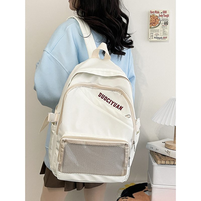 日系ins透明吧唧徽章痛包双肩包女二次元漫展jk书包学生背包