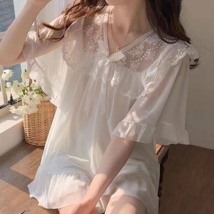 公主风睡衣女夏季短袖短裤性感纯欲蕾丝网纱新款宽松甜美家居服夏,运动/瑜伽/健身/球迷用品,情侣装泳衣,淘宝优惠券,粉丝福利购,淘宝优惠卷