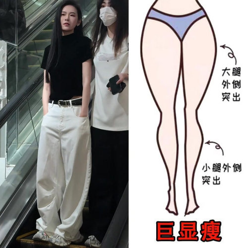 简约百搭宽松阔腿牛仔裤