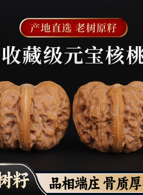文玩核桃精品平谷元宝核桃手玩男手把件野生老树原籽女文玩把玩