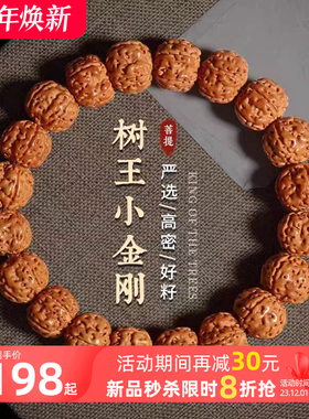 树王爆肉小金刚菩提手串本命佛珠文玩双龙原籽男士盘玩手链男