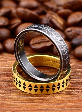 复古盾蚀刻锯齿纹身图腾男女指环潮牌简约戒指摇滚嘻哈朋克配饰品