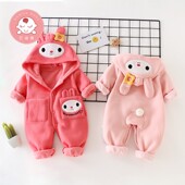 新生婴幼儿连体哈衣女宝宝长袖 外出服春秋季 爬服 款 超萌婴儿服秋装