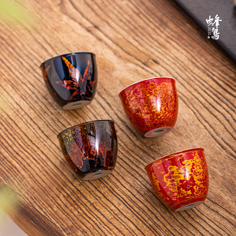 蜂鸟 大漆茶杯 竖口飘漆茶杯 茶具,餐饮具,茶杯,淘宝优惠券,粉丝福利购,淘宝优惠卷