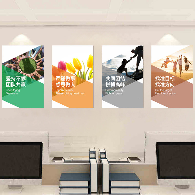 办公室销售励志团队激励口号标语制度海报贴公司团队精神激励墙贴