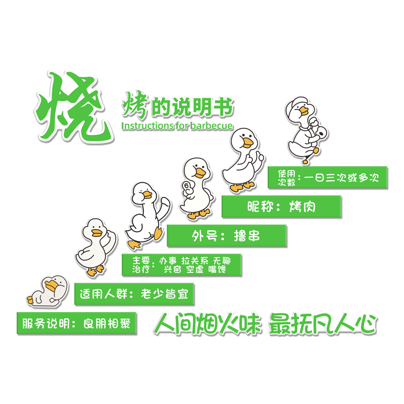烤肉撸串饭店墙面装饰3d立体