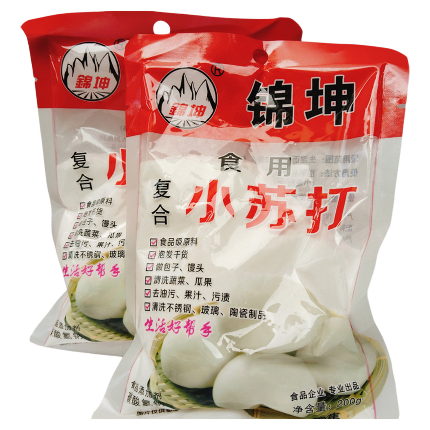 锦坤食用复合小苏打200g烘焙
