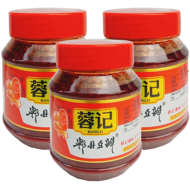 蓉记郫县豆瓣酱500g正宗四川特产家用红油豆瓣酱炒菜专用辣椒酱