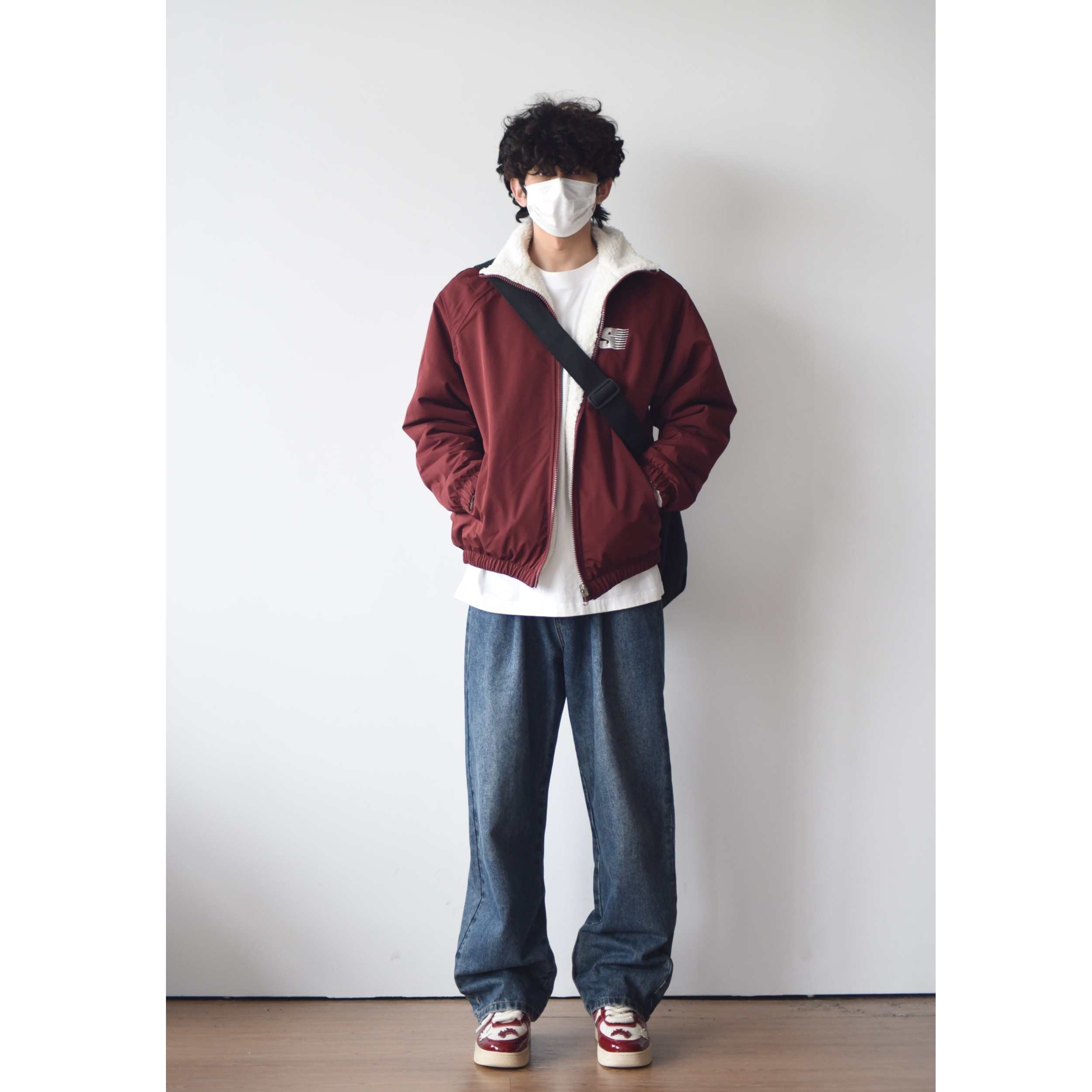 X1617冬季双面穿摇粒绒棉服外套