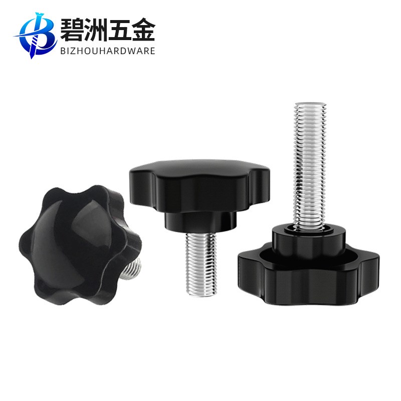 304不锈钢梅花手拧螺丝六角手柄螺栓A塑料胶头手拧螺钉M4M5M6M8M1