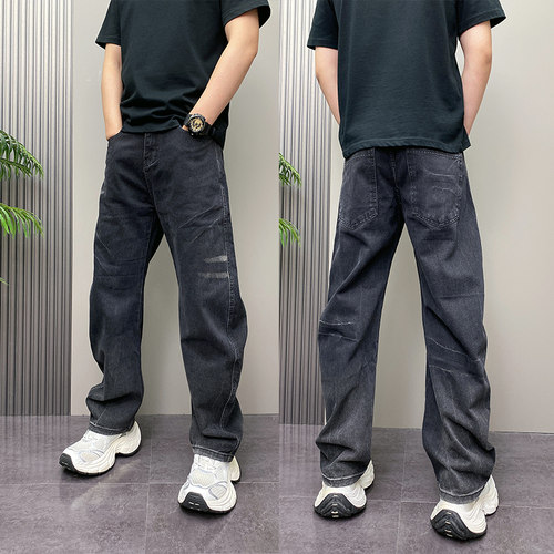 秋季男士潮流腰带设计直筒长裤