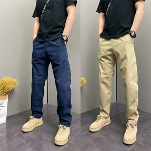 百搭痞帅直筒休闲裤 痞帅纯色青年男士 加绒加厚潮牌韩版 2025年冬季
