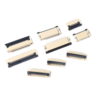 FFC/FPC软排线插座间距0.5/1.0MM扁平电缆连接器4-40p抽屉 掀盖式