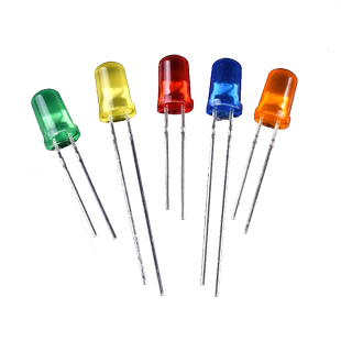 5MM发光二极管LED灯F5长短脚/红发红/绿发绿/蓝/白/黄发黄/橙色光