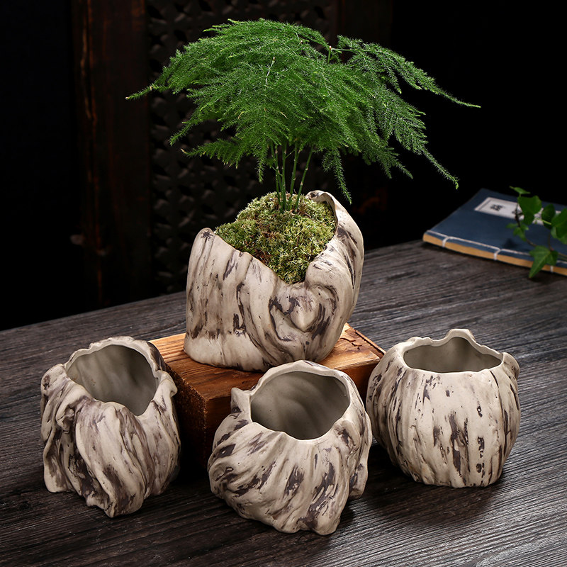 多肉花盆多肉植物花盆塑料粗陶陶花盆
