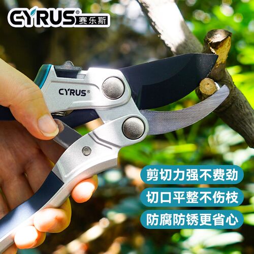 CYRUS赛乐斯专业修枝剪家用园艺花卉树枝果树粗枝剪sk5钢省力剪刀