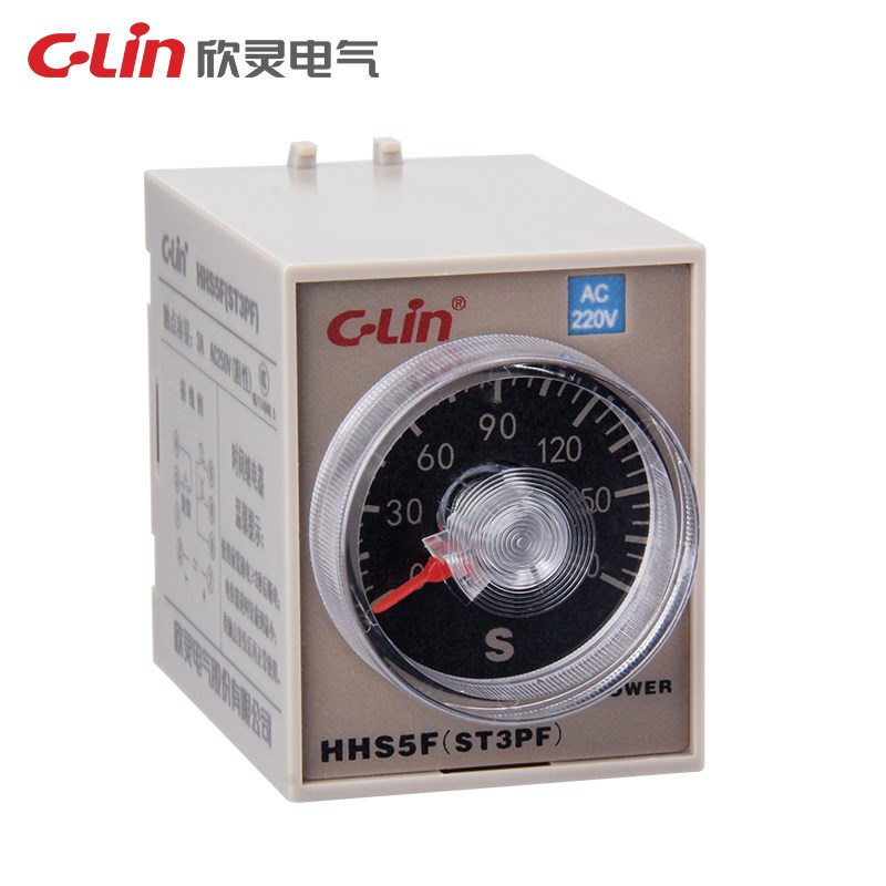 欣灵ST3PF 时间继电器 HHS5F 断电延时继电器 一组延时触点带复位