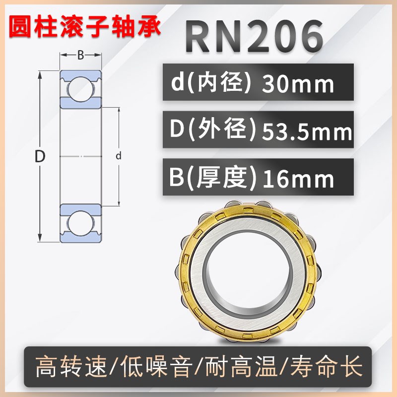 日本进口圆柱滚子轴承RN204 205 206 207 208 209 --ECM