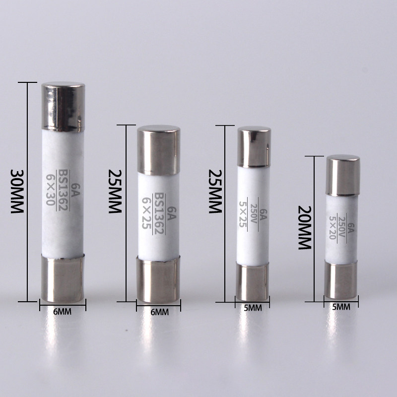 陶瓷保险丝管RO54/55/57/58 5X20熔断器熔芯6x30 1A2A5A6A10A32A