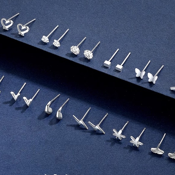 丽沁S925银耳钉女养护耳洞气质简约小巧耳骨丁日常防堵耳棒