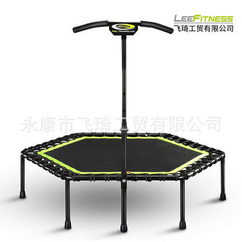 跨境商品 成人健身蹦蹦床LF668plus六边形配升降扶手超静音弹跳床