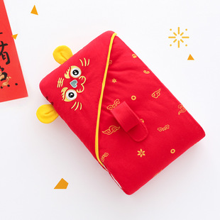 婴儿抱被新生儿大红包被春秋夏季出生宝宝薄款外出被子产房包裹