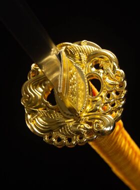 龙泉市刀剑高锰钢手工锻打日式居合刀Katana影视冷兵器收藏未开刃