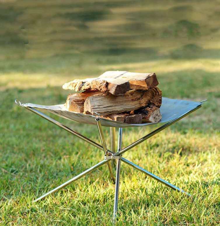 portablefirepit折叠篝火架户外野营焚烧架烧烤焚火折叠柴火炉