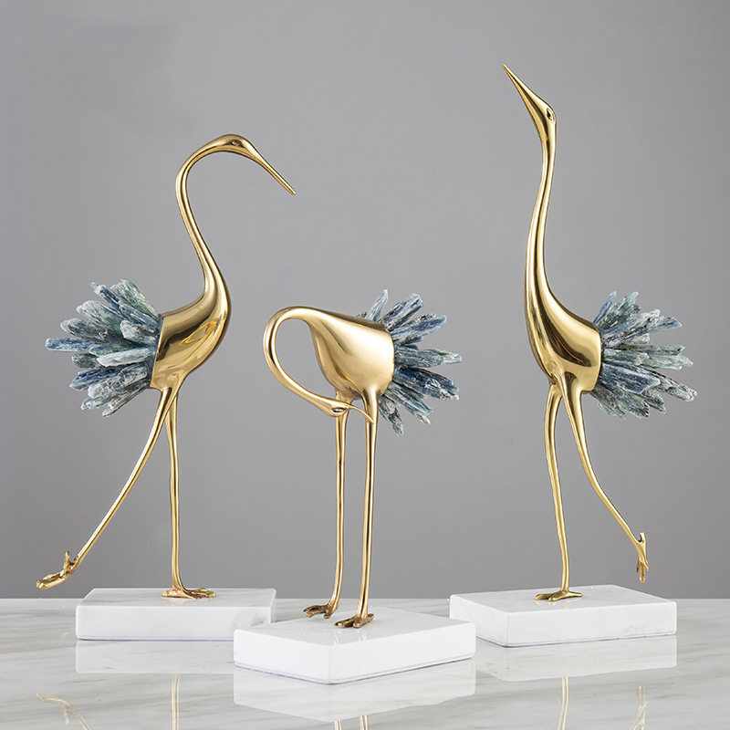 现代轻奢电视柜仙鹤摆件家居新房装饰品客厅玄关茶几乔迁新居新品,家居饰品,装饰摆件,淘宝优惠券,粉丝福利购,淘宝优惠卷