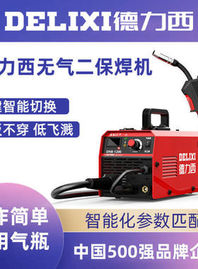 德力西1200无气二保焊家用220v电焊和二保焊两用一体工业焊机全套