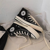 款 黑色百搭情侣帆布鞋 女鞋 高帮板鞋 女 限定网红男鞋 官网1970s经典