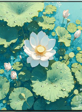 【夏日荷花】十字绣2025新款客厅线高颜值花卉手工刺绣钻石画diy