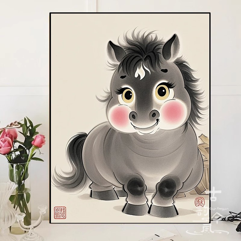 【小马驹】印花十字绣2025新款满绣手工初学简单刺绣钻石画满钻5d