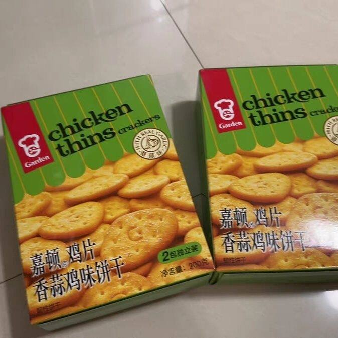 嘉顿香蒜味原味鸡片休闲食品咸味小饼干办公室小零食网红小吃