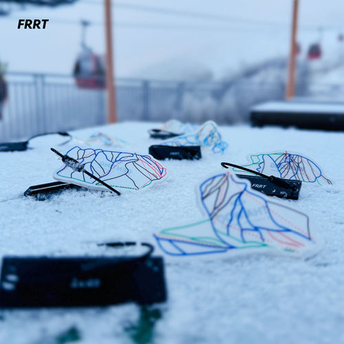 滑雪路线图钥匙扣可可禾木将军山