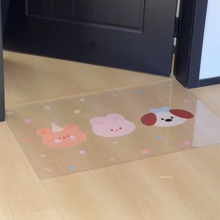可爱入户门口专用地垫地板保护膜透明耐脏家用浴室卫生间防滑地垫