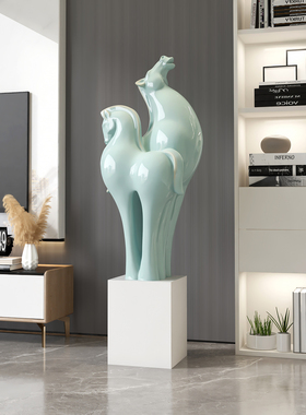 轻奢优雅，立功立业，大型客厅落地式装饰品，开幕礼品，办公室展