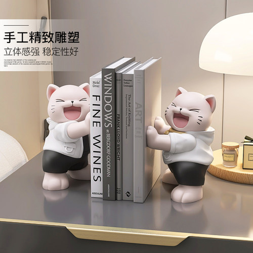 韵灿招财猫书档摆件开业生日礼物