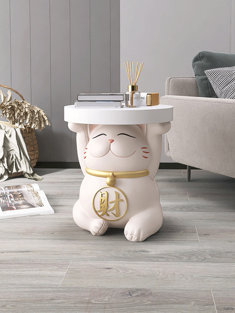 引进财富宝猫落地式装饰品工艺品客厅沙发旁边的大电视柜家居饰品