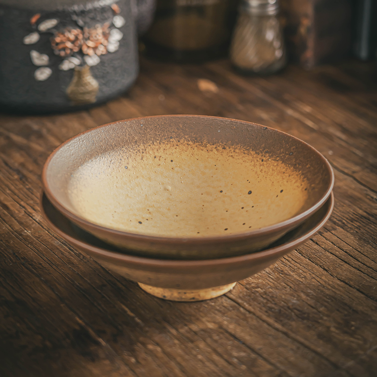 手工陶瓷碗复古做旧粗陶斗笠碗