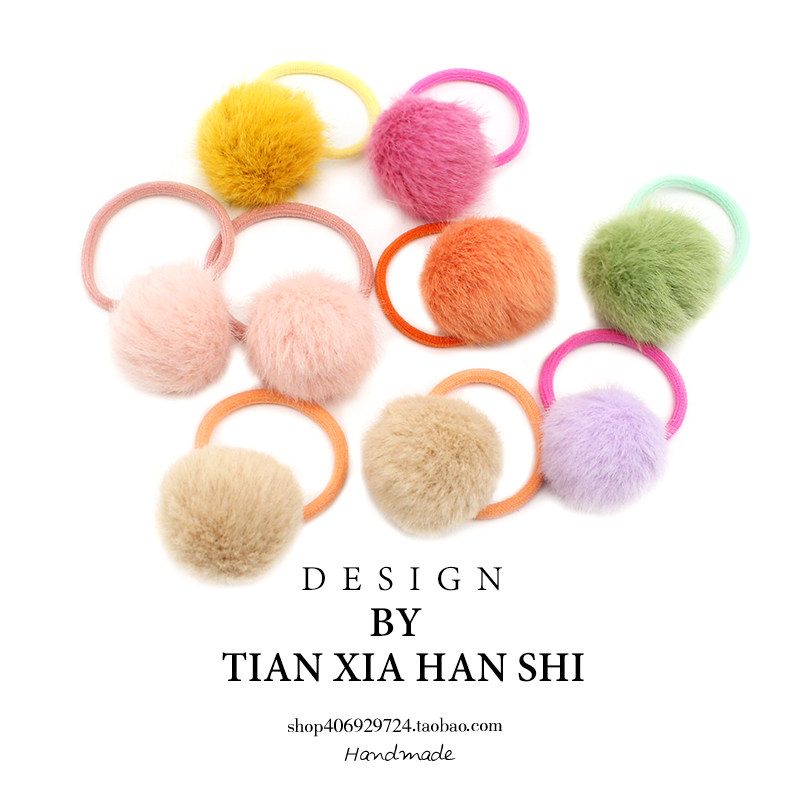 韩国婴幼儿毛球球小皮筋秋冬宝宝扎啾啾橡皮筋不伤发弹力头绳发饰,童装/婴儿装/亲子装,发饰,淘宝优惠券,粉丝福利购,淘宝优惠卷