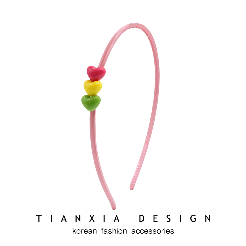 韩国儿童爱心齿轮细发箍小女孩卡碎发刘海头箍女童公主防滑发饰潮