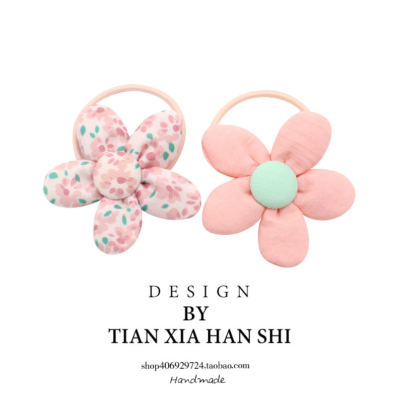 韩国儿童高品质花朵碎花头绳女孩扎马尾弹力好发圈宝宝不伤发头饰