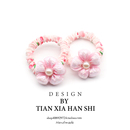 韩国小女孩花朵橡皮筋发绳高弹力发圈儿童丸子头肠圈女童马尾头饰