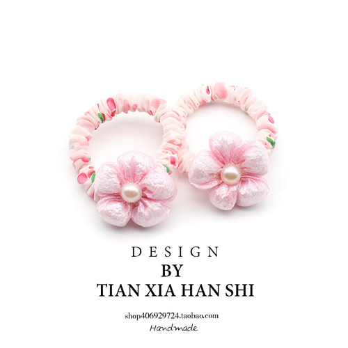 其他韩版女花朵珍珠发圈