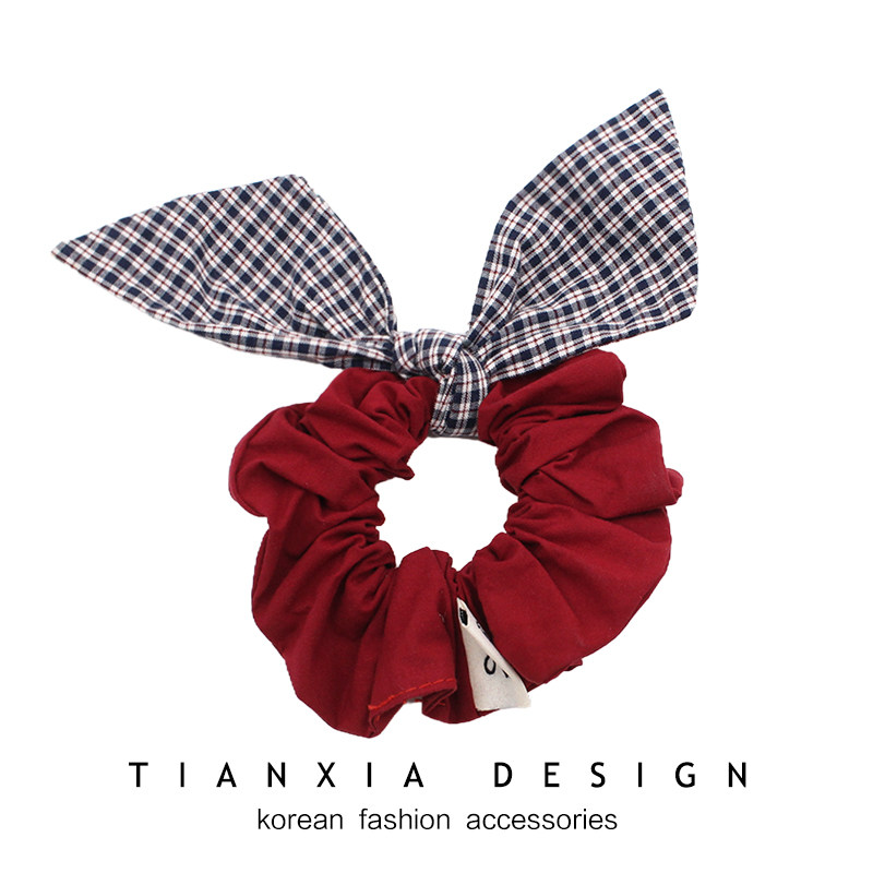 韩国儿童布艺肠圈兔耳朵格子发圈小女孩高品质马尾扎发橡皮筋头饰,童装/婴儿装/亲子装,发饰,淘宝优惠券,粉丝福利购,淘宝优惠卷