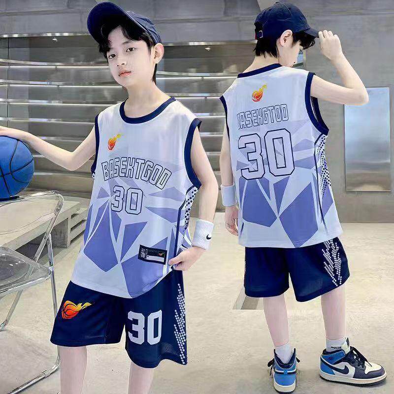 儿童篮球服夏季短袖训练服运动套装训练服小学生30号球衣表演出服
