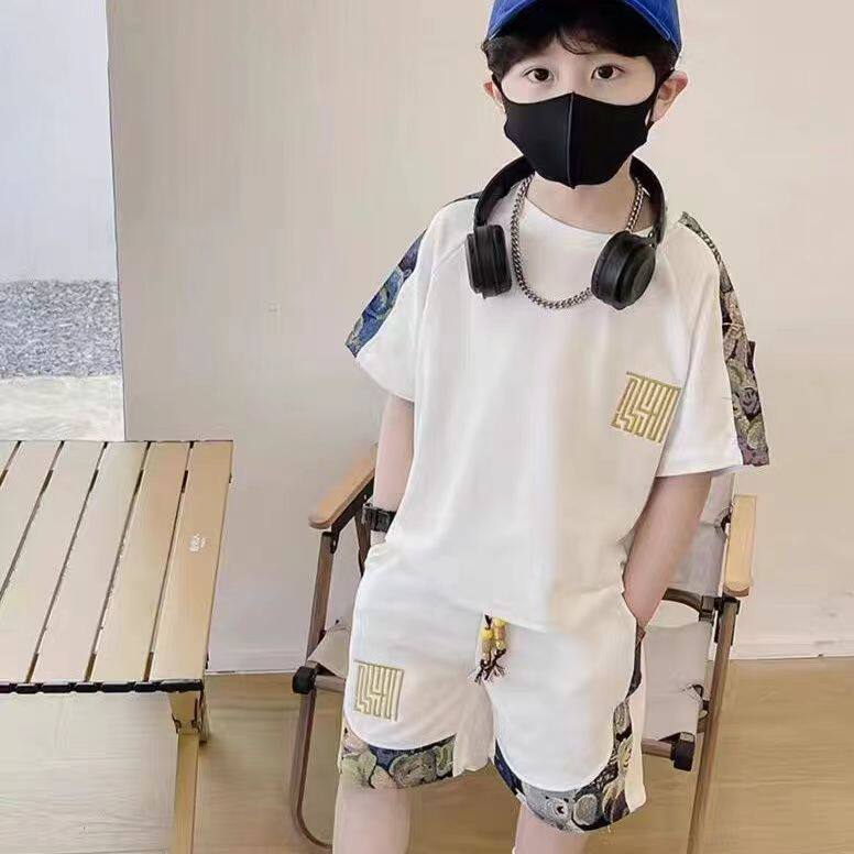 男童夏季套装2026新款夏装酷帅时髦洋气中国风儿童炸街衣服两件套