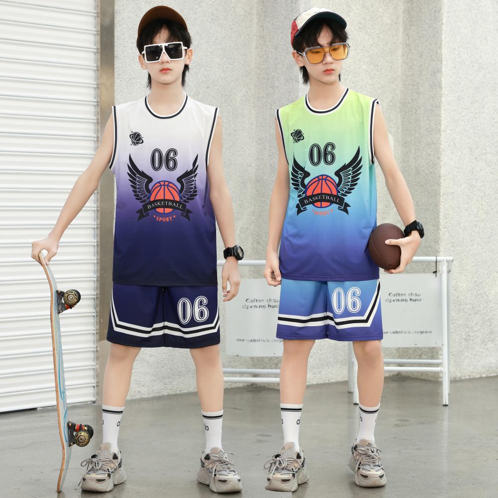 儿童篮球服运动套装中大童速干无袖两件套2026夏季新款运动夏装潮