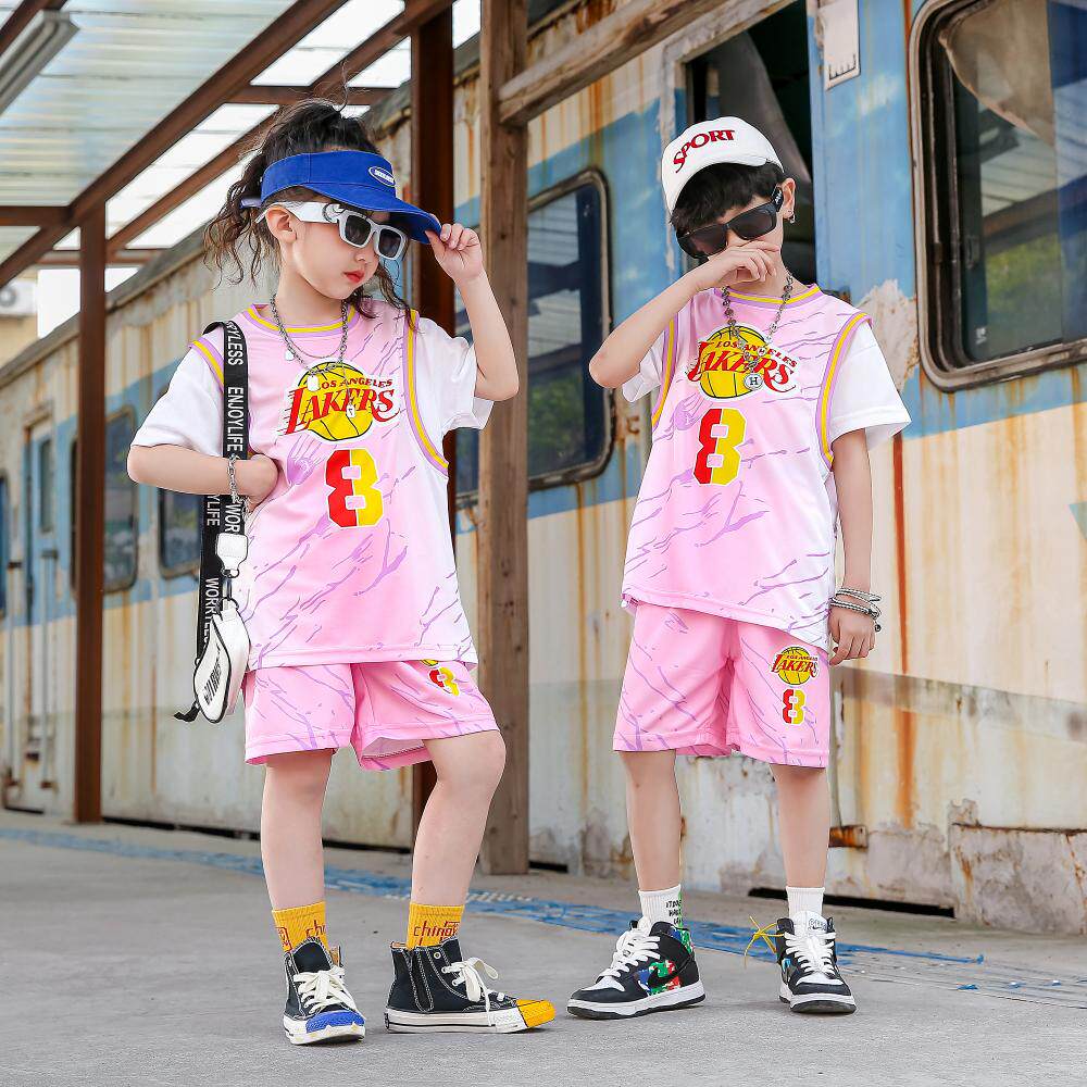 儿童演出服篮球运动套装2026新款夏季洋气户外帅气两件套男女童装
